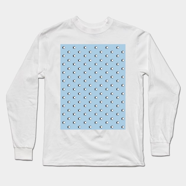 Light Blue Retro Aesthetic stars/ VSCO stars Long Sleeve T-Shirt by YourGoods